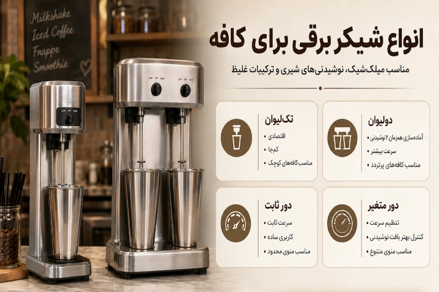 انواع شیکر برقی