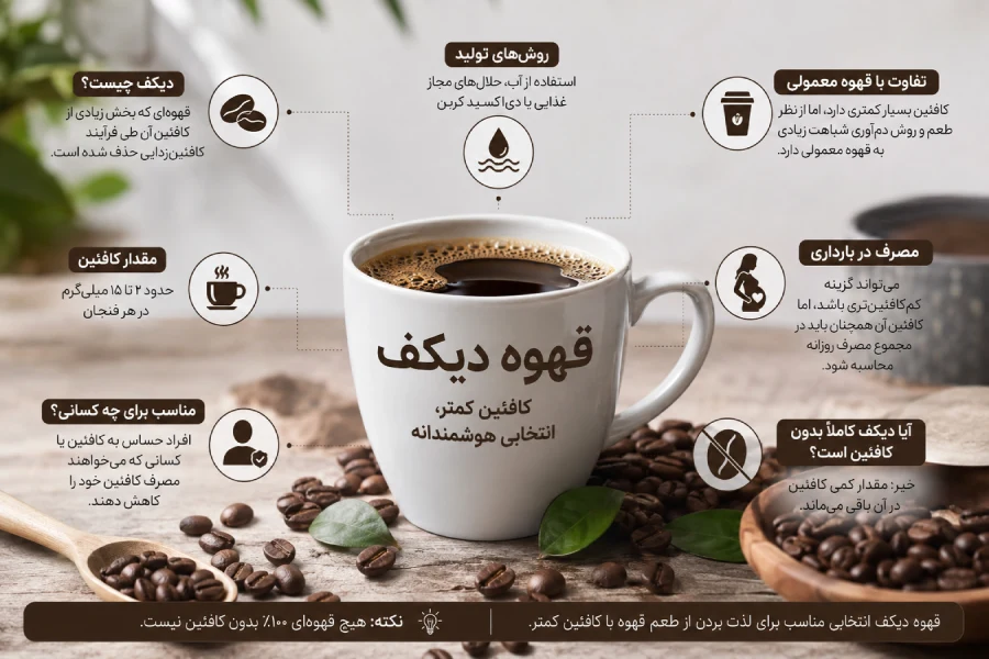قهوه دیکف چگونه تولید می‌شود؟ 